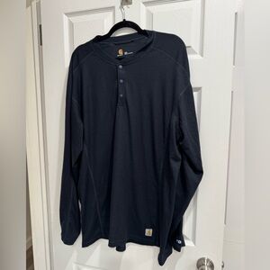 Men’s Carhartt Force Long Sleeve Tee - Navy Blue